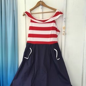 Sailor inspired dress XXL NWOT